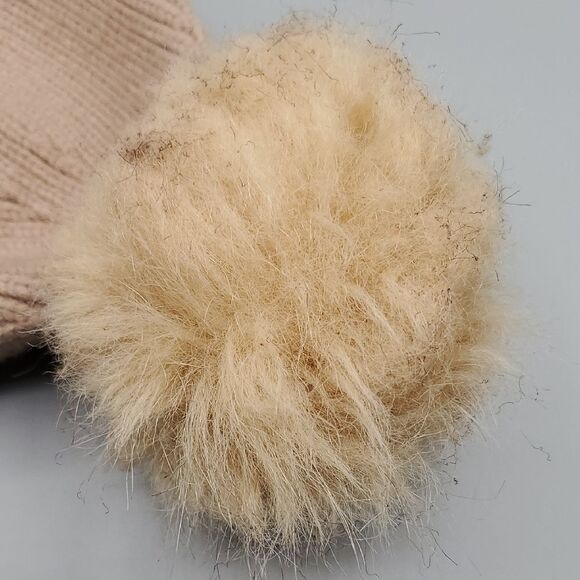 BARBOUR | OSFM KID'S | POM POM WINTER HAT BEANIE KNIT HAT in TAN BROWN - Picture 7 of 7